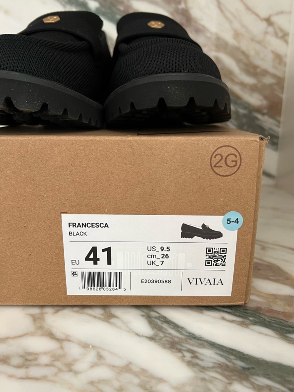NEW IN BOX Vivaia Francesca Black Women's Loafers - Picture 10 of 10